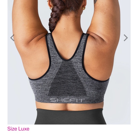 SHEFIT Lounge Bra Graphite Gray Black Size Small Sports Bra Workout Athletic NWT - Picture 4 of 13